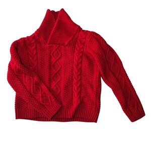 Jane & Jack Bradbury Red Cable‎ Knit Sweater Size 5